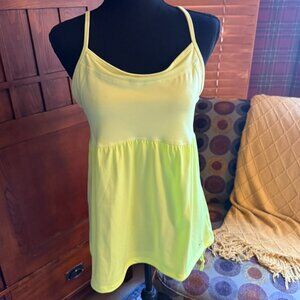 Champion Racerback Neon Yellow Tank Top Size Large